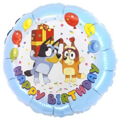 Folieballon Happy Birthday Bluey
