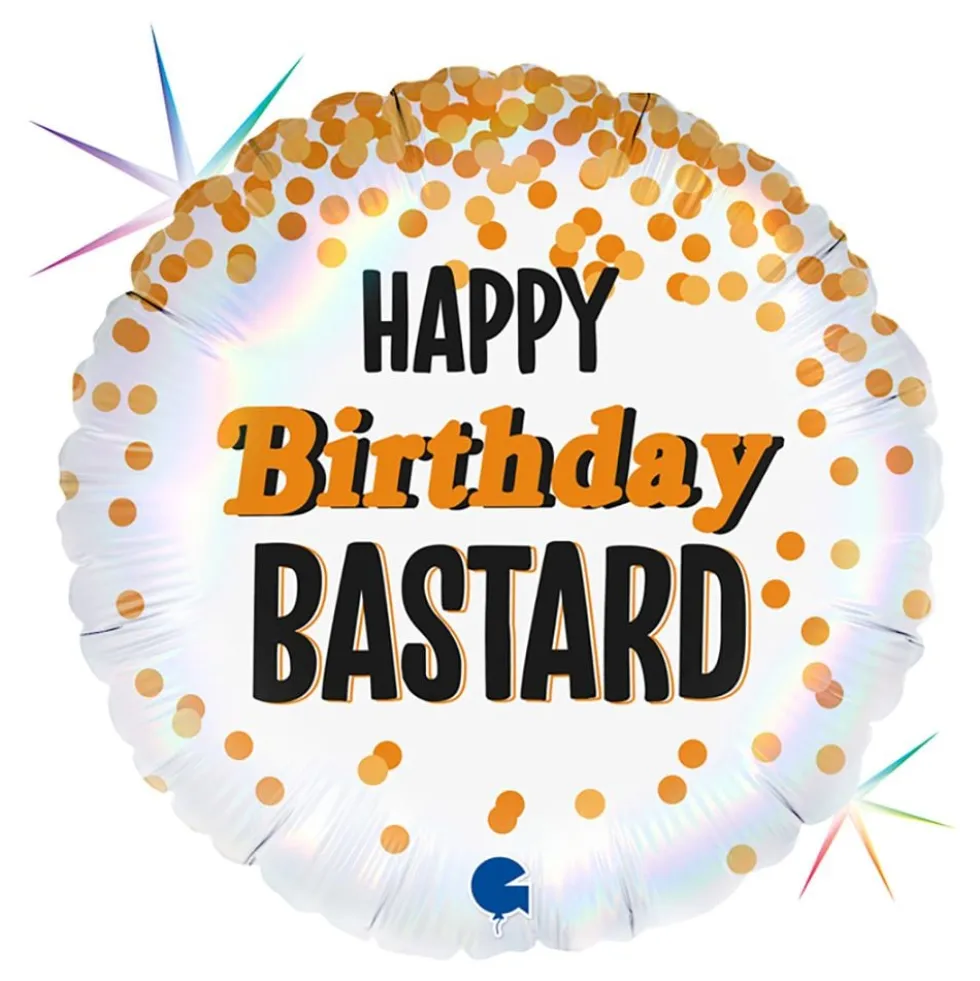 Folieballon Happy Birthday Bastard