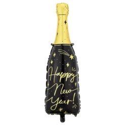 Folieballon Happy New Year Champagneflaske