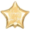 Folieballon Happy New Year Guld Stjerne