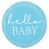 Folieballon Hello Baby Blå