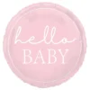 Folieballon Hello Baby Lyserød