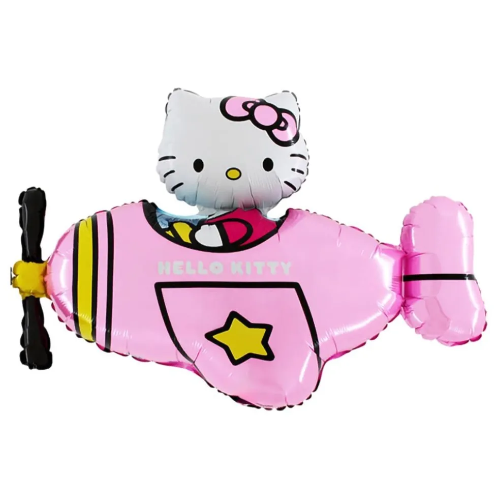 Folieballon Hello Kitty i Flyvemaskine