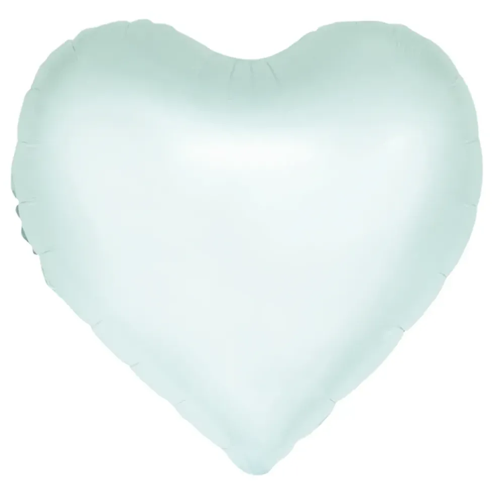 Folieballon Hjerte Grøn Pastel Vandfarve