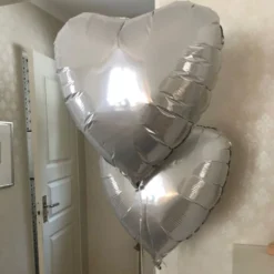Folieballon Hjerte Hvid