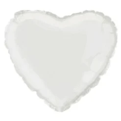 Folieballon Hjerte Hvid