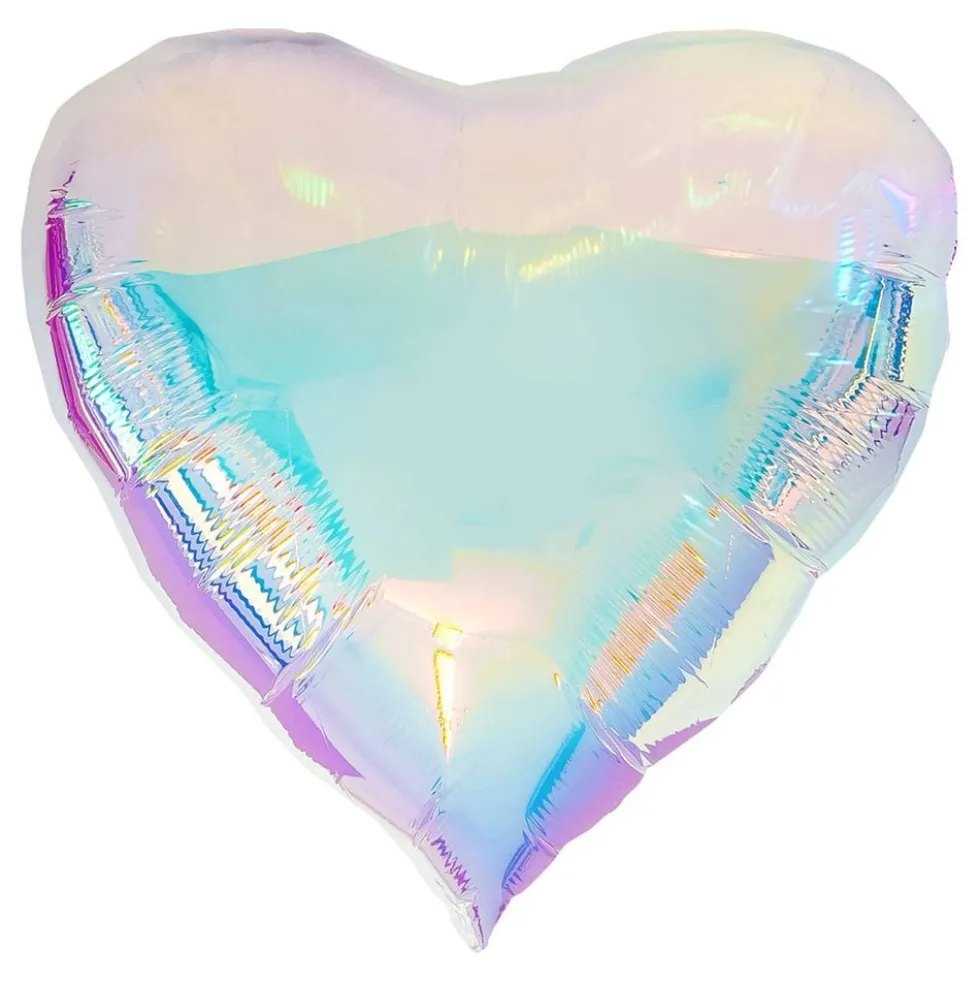 Folieballon Hjerte Iridescent Stor