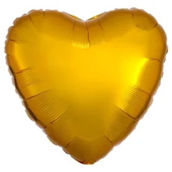Folieballon Hjerte Metallic Guld