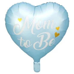 Folieballon Hjerte Mom to Be Blå