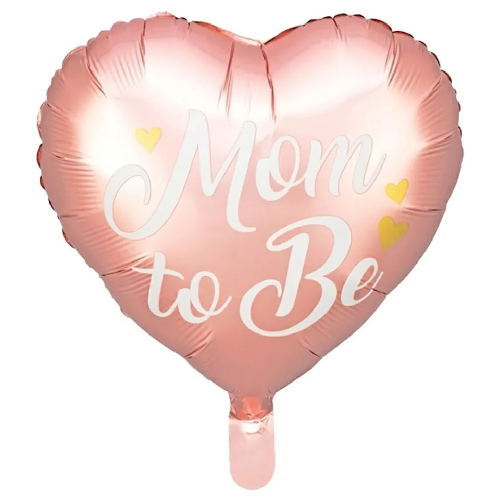 Folieballon Hjerte Mom to Be Lyserød