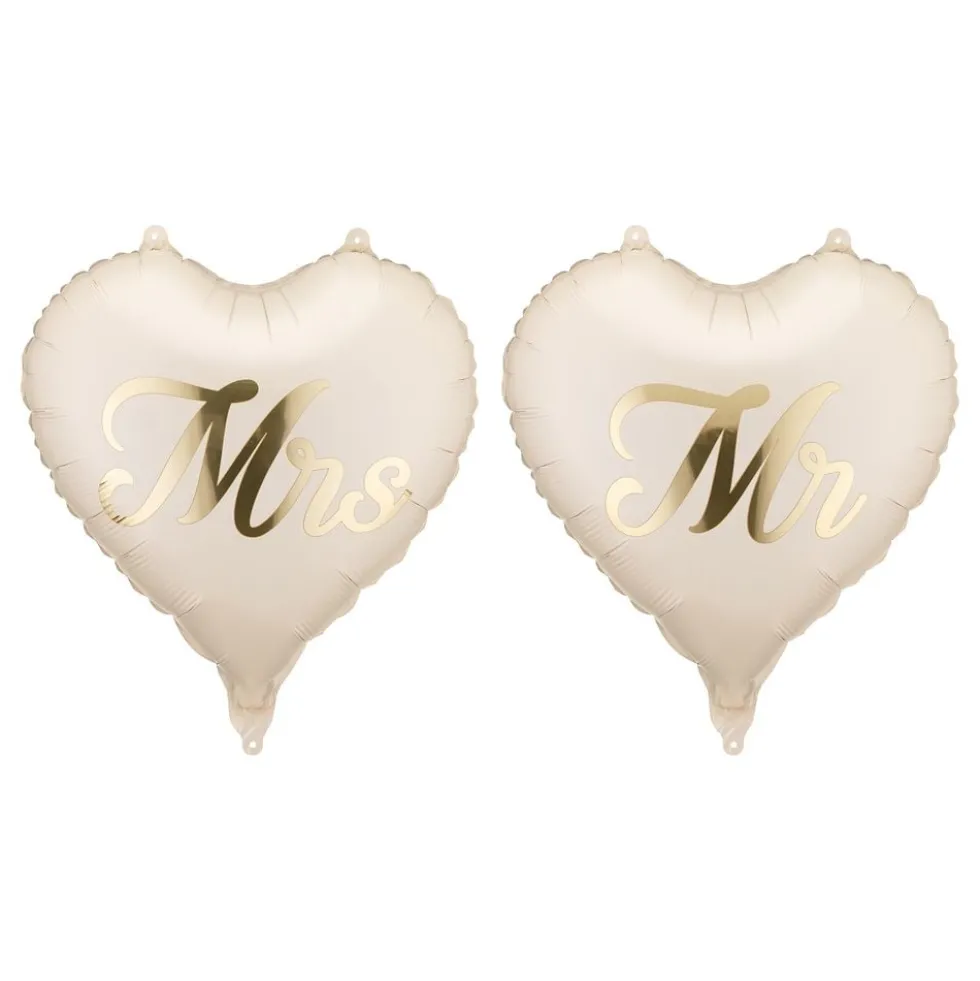 Folieballon Hjerte Mr & Mrs