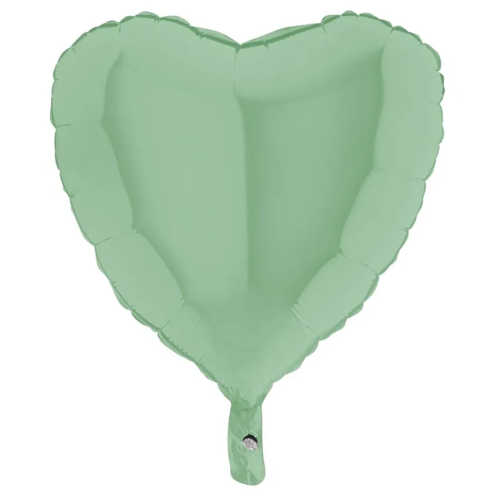 Folieballon Hjerte Pastelgrøn
