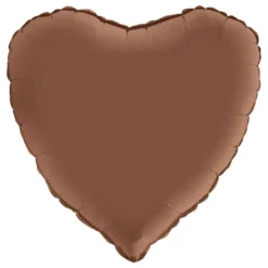 Folieballon Hjerte Satin Chocolate