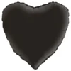 Folieballon Hjerte Satin Fume Sort
