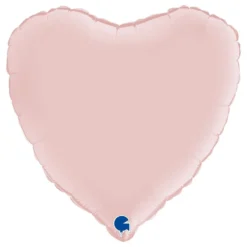 Folieballon Hjerte Satin Pastel Pink