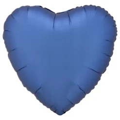 Folieballon Hjerte Silke Blå