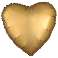 Folieballon Hjerte Silke Guld