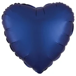 Folieballon Hjerte Silke Mørkeblå