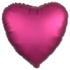 Folieballon Hjerte Silke Pomegranate