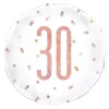 Folieballon 30 Hvid/Rosaguld Prikket