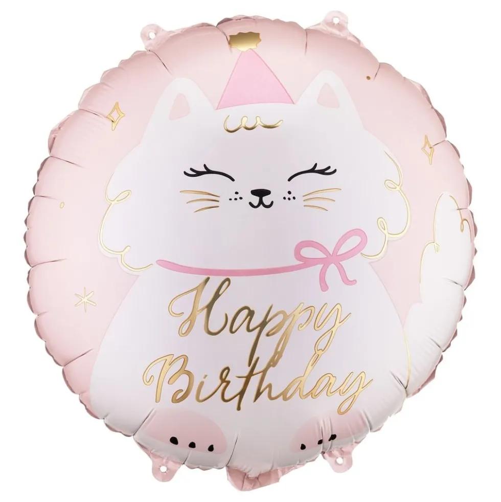 Folieballon Kat Happy Birthday