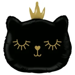 Folieballon Kat Prinsesse Sort