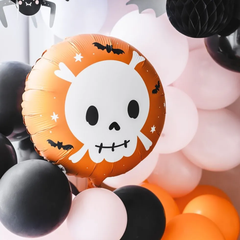 Folieballon Kranium Orange