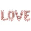 Folieballon Love Roséguld