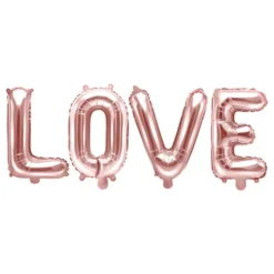 Folieballon Love Roséguld