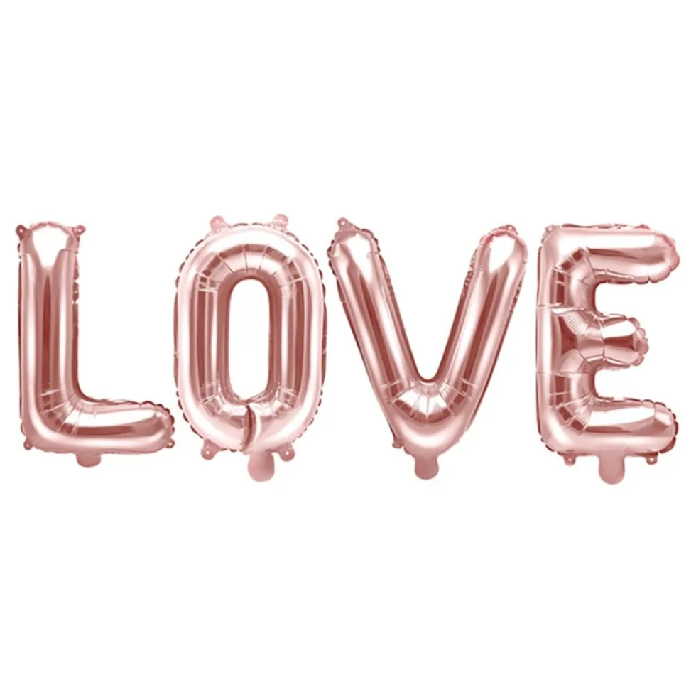 Folieballon Love Roséguld