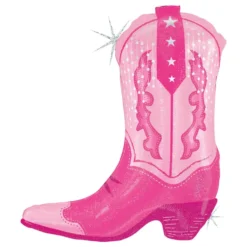 Folieballon Lyserød Cowgirl Boot