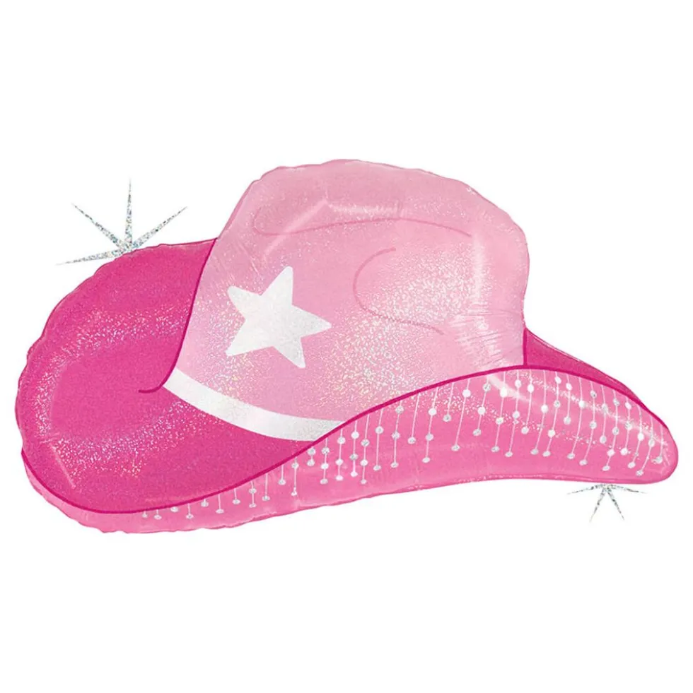 Folieballon Lyserød Cowgirl Hat