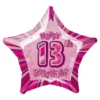 Folieballon Lyserød Stjerne 13