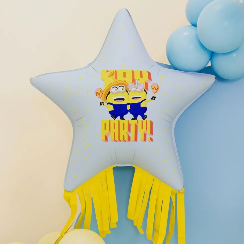 Folieballon Minions Stjerne med Tassles