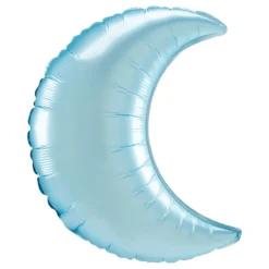 Folieballon Måne Satin Blå Pastel Shape