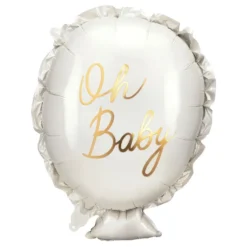 Folieballon Oh Baby Hvid