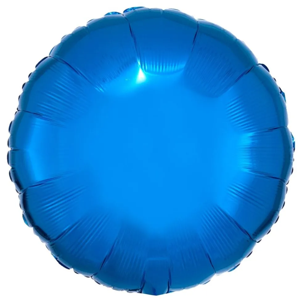 Folieballon Rund Metallic Blå