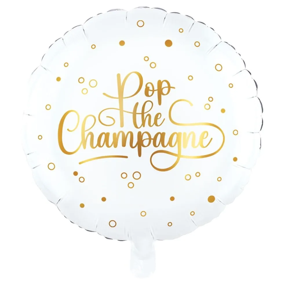 Folieballon Rund Pop the Champagne