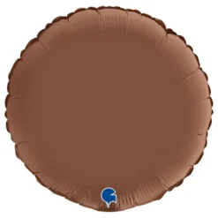 Folieballon Rund Satin Chocolate
