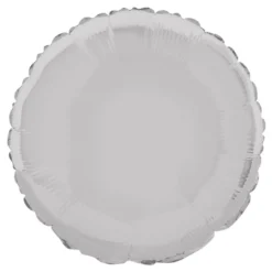Folieballon Rund Sølv