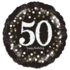 Folieballon Rund Sparkling Birthday 50