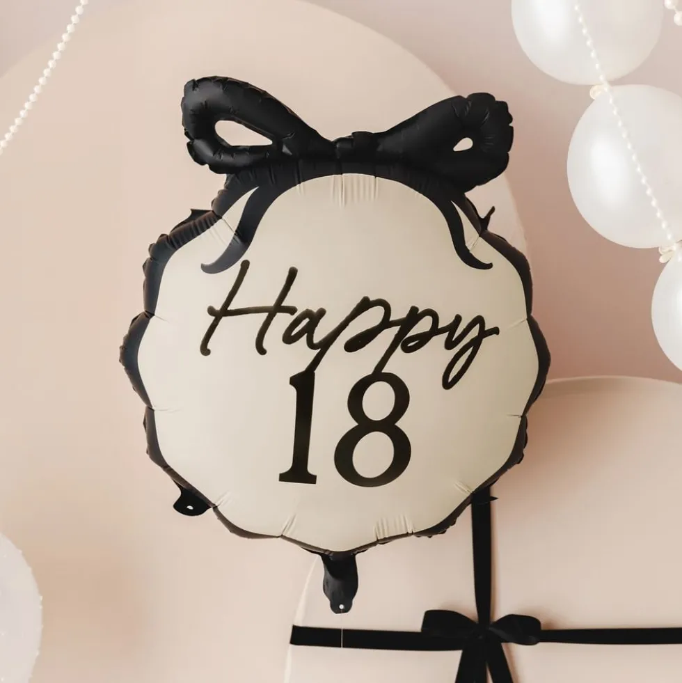 Folieballon Sløjfe Happy 18