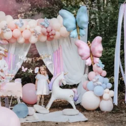 Folieballon Sommerfugl Lyserød