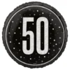 Folieballon 50 Sort/Sølv