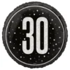 Folieballon 30 Sort/Sølv