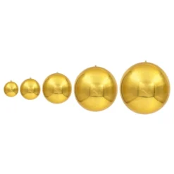 Folieballon Spejlkugle Guld 3-pak
