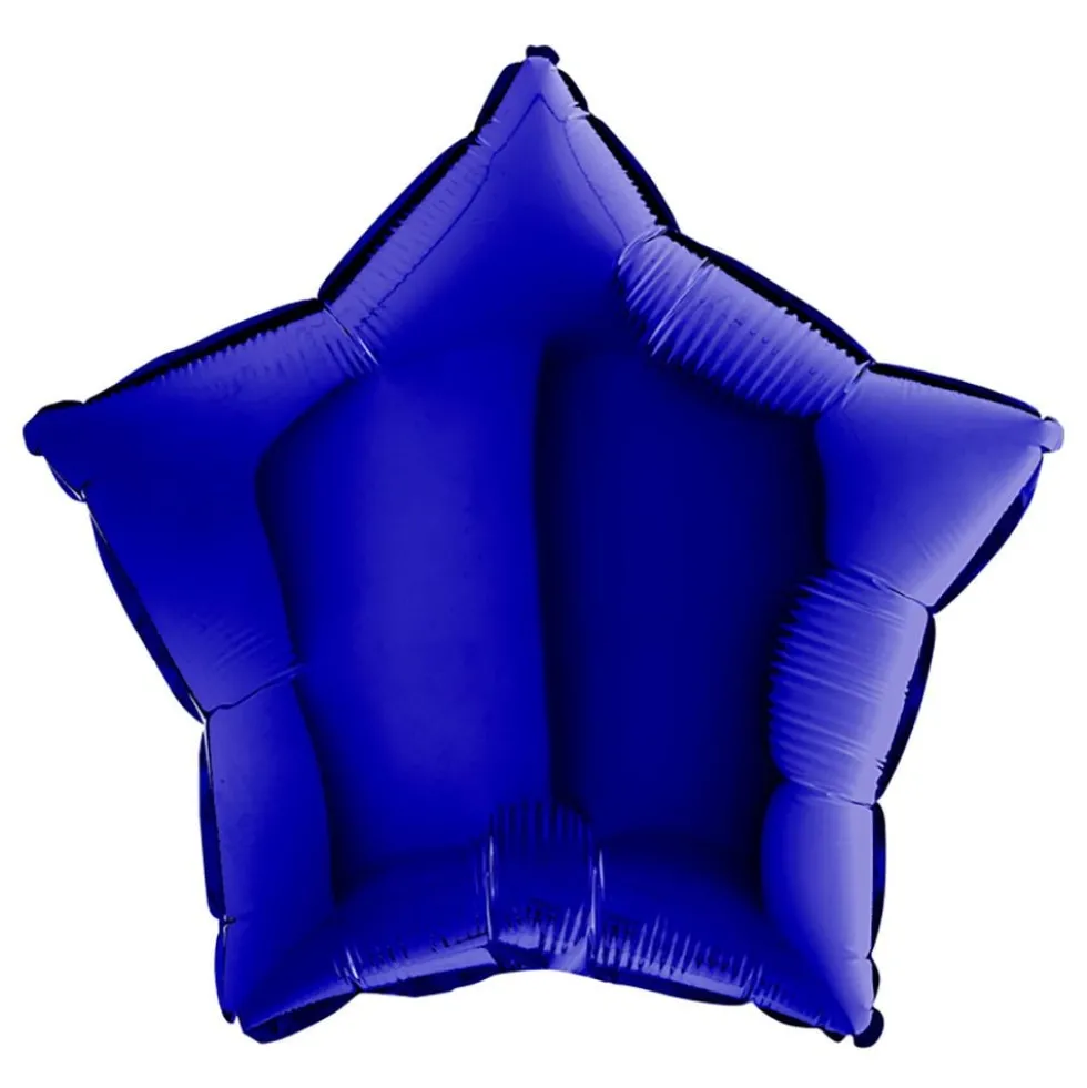 Folieballon Stjerne Blue Capri