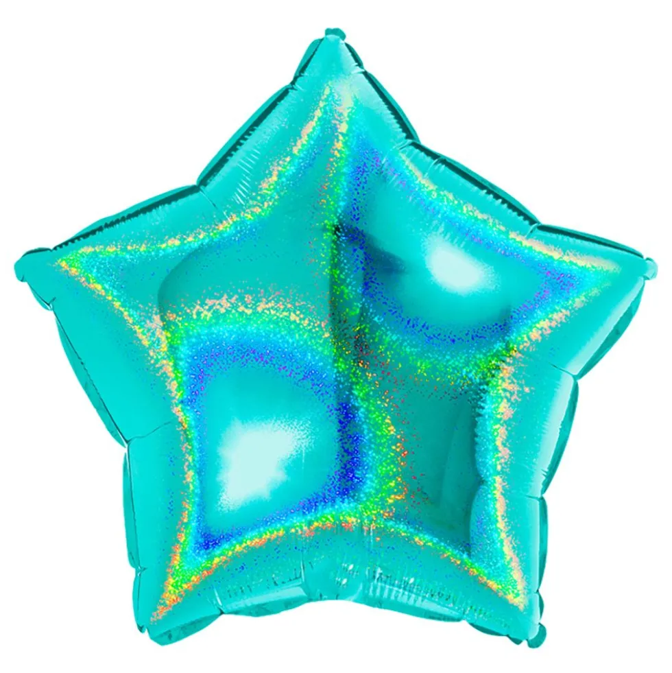 Folieballon Stjerne Glitter Tiffany