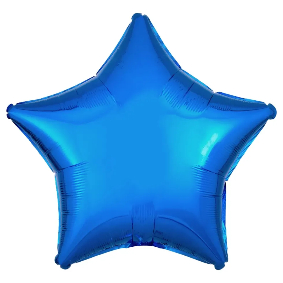 Folieballon Stjerne Metallic Blå