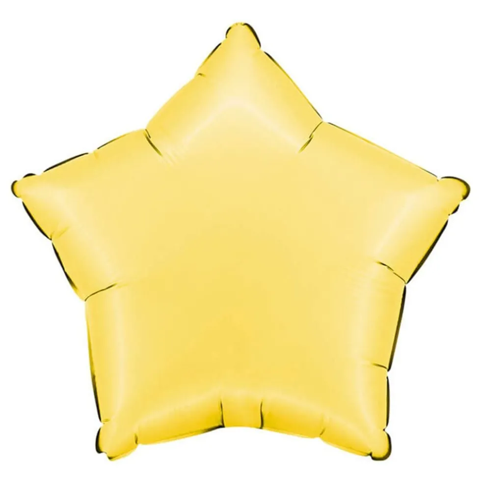 Folieballon Stjerne Satin Banana Yellow